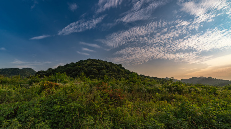 中国安徽省六安市大别山区乡村风光