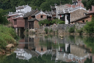 湖南永州江永上甘棠古村风光