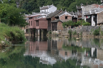 湖南永州江永上甘棠古村风光