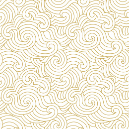 传统的无缝连续的底纹黄色线条图案