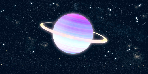 一个发光的星球静静地悬浮在广阔又神秘的宇宙中插画背景元素