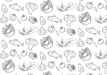 食物类矢量无缝拼图背景底纹