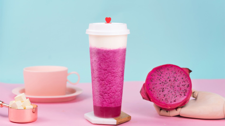 进口芝士台湾火爆的火龙果奶盖