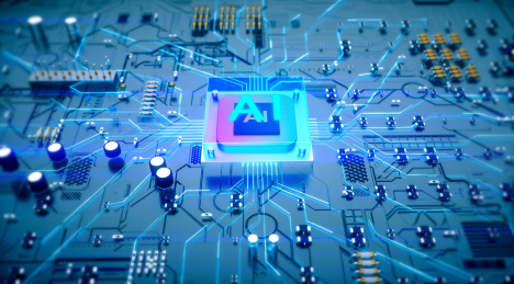 ai人工智能科技机器大脑中央芯片三维场景