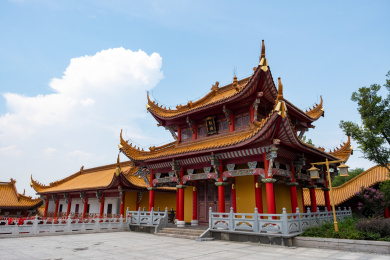 中国安徽省蚌埠市锥子山栖岩寺风光