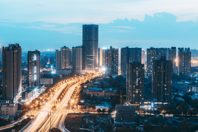 陕西省西安市西咸新区沣东新城城市风光