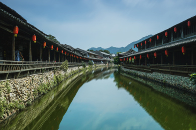 浙江温州楠溪江丽水古街风景区