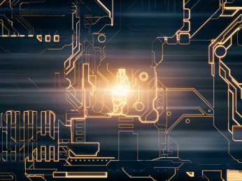 带有科技感的发光电子数字电路板背景素材