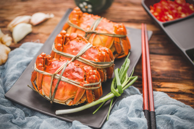 美味的风味小吃阳澄湖大闸蟹