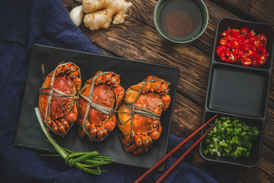 鲜美美味的阳澄湖大闸蟹蟹肉