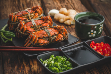 鲜美美味的阳澄湖大闸蟹蟹肉