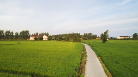 航拍中国安徽宣城市江南夏日田园风光