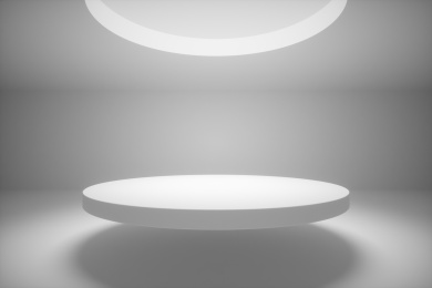 白色的空白的产品展示空间