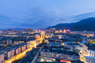 中国福建省宁德城市建筑风光