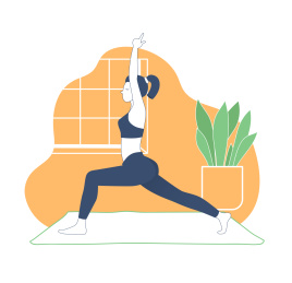 初秋在家练瑜伽也是种享受