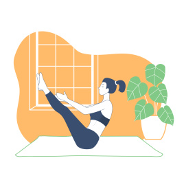 初秋在家练瑜伽也是种享受