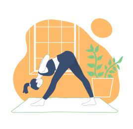 初秋在家练瑜伽也是种享受