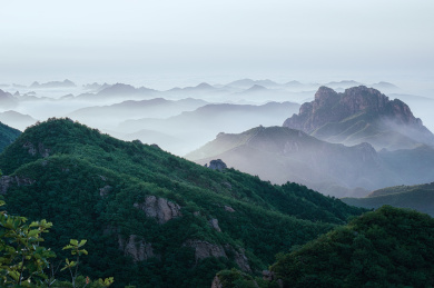 中国河北秦皇岛板厂峪长城云海