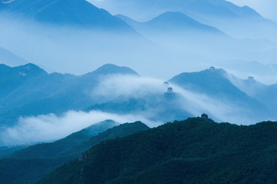 中国河北秦皇岛板厂峪长城云海