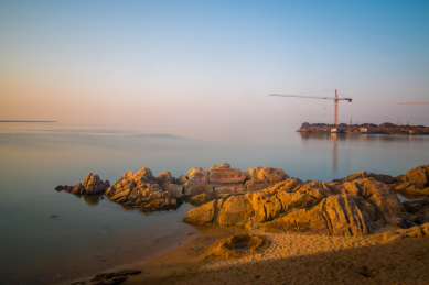 中国山东省日照市海上碑景区