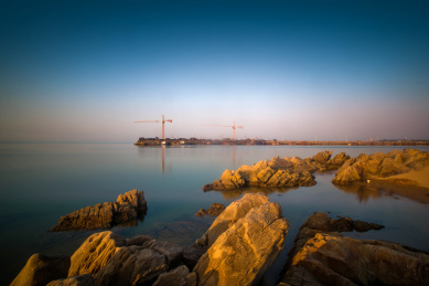 中国山东省日照市海上碑景区