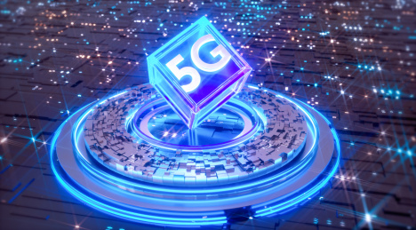 5G科技立体抽象三维展示场景