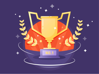 获胜冠军奖杯第一名插图设计