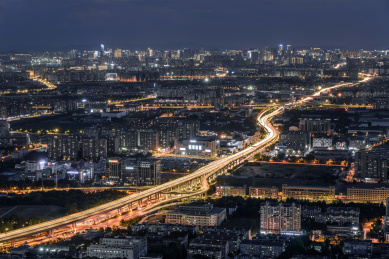 中国浙江省杭州市城市夜景风光
