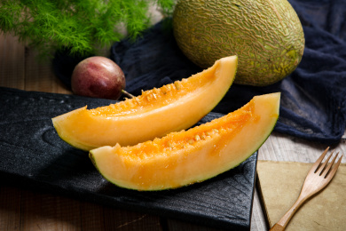 美味多汁的新鲜水果哈蜜瓜