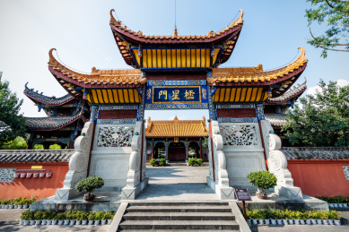 四川阆中古城文庙建筑风光