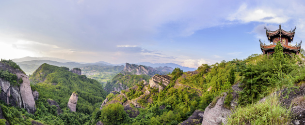 中国福建省龙岩市连城县冠豸山全景