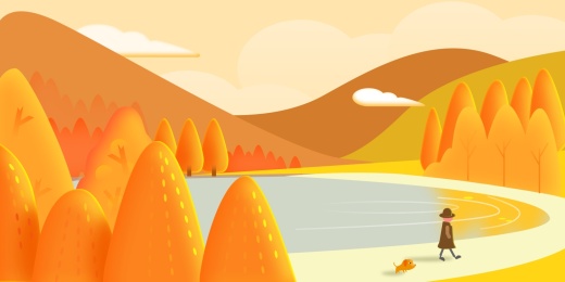 秋季风景旅游插图