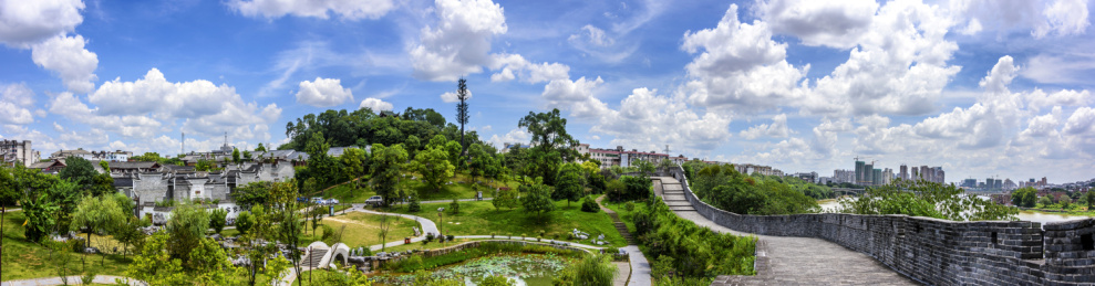 中国江西省赣州市赣州古城全景