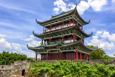 中国江西省赣州市古城八境台