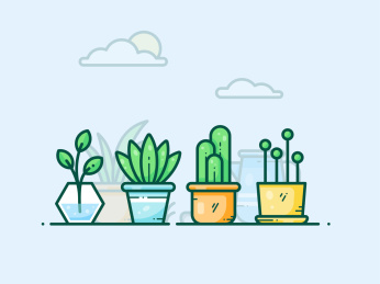 描边植物小插画