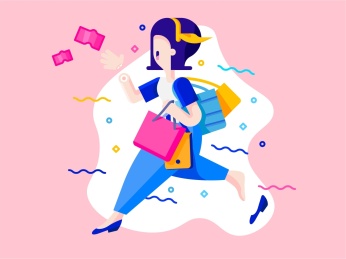 剁手女孩追逐优惠券