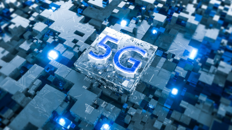 5G科技抽象芯片概念三维场景