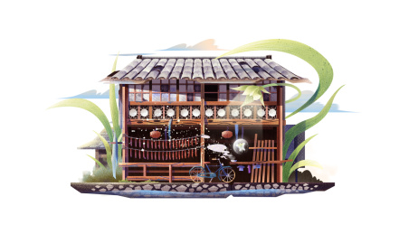 植物包裹下的老房子