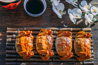 中秋节送礼阳澄湖大闸蟹特写