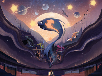 夜空下的星辰大海