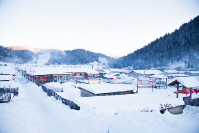 黑龙江省旅游胜地双峰林场雪乡