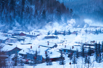 黑龙江省旅游胜地双峰林场雪乡