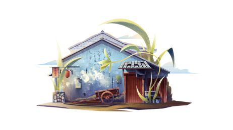 植物包裹下的老房子