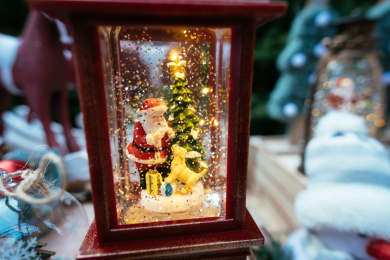 圣诞老人玻璃饰品