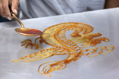 传统民间艺术画糖人制作过程