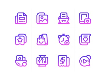 24种风格工具类图标系列