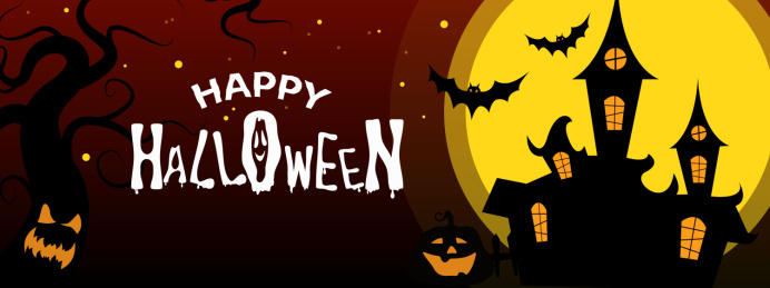 万圣节矢量海报插画背景素材