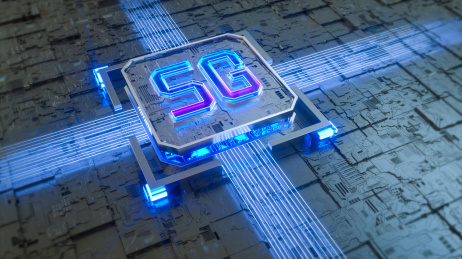 5G网络科技三维芯片电路概念场景