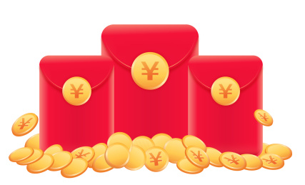 很多红包和金币