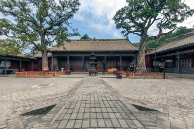 中国山西省临汾市洪洞县广胜寺宗教建筑